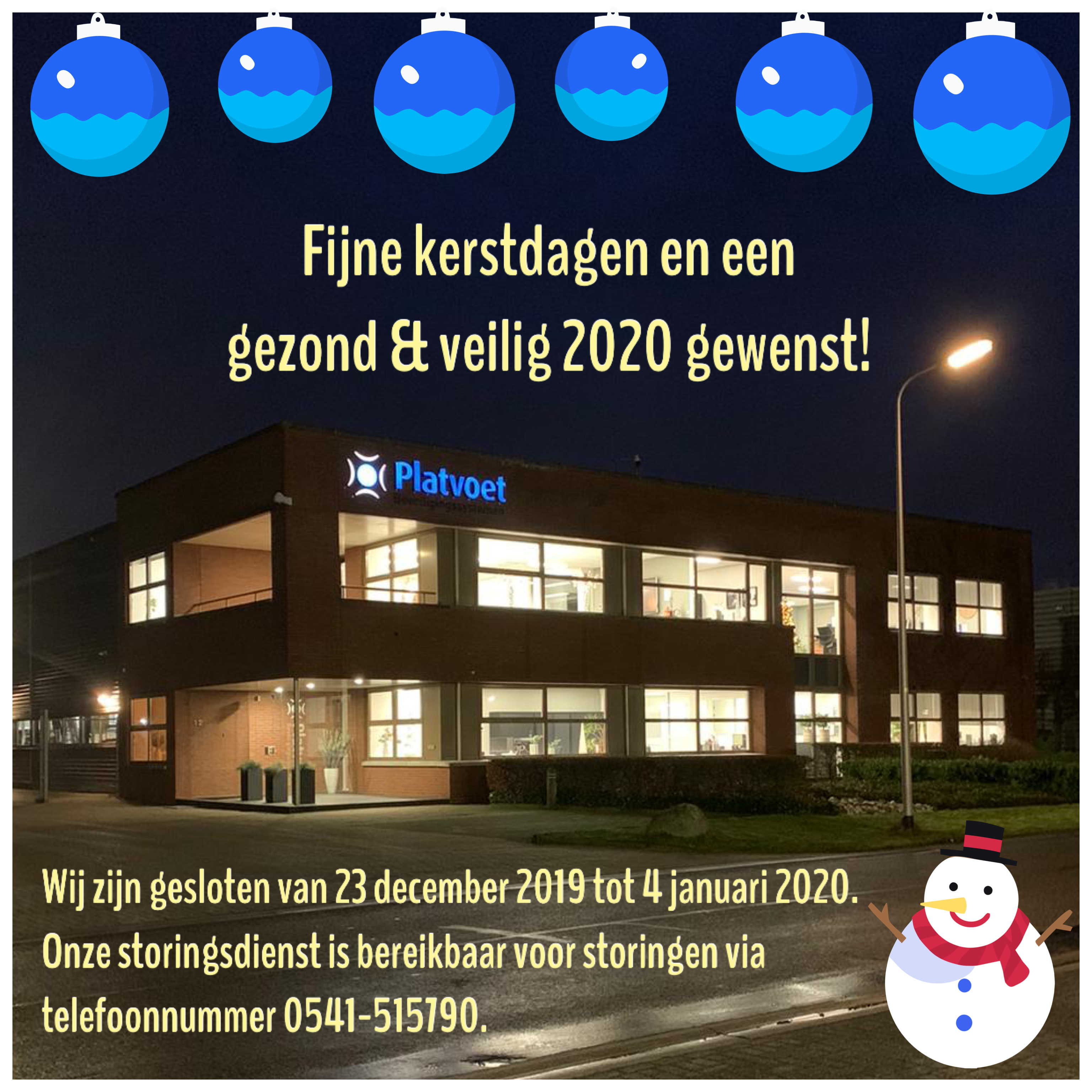 Fijne kerstdagen en een gezond & veilig 2020 gewenst!